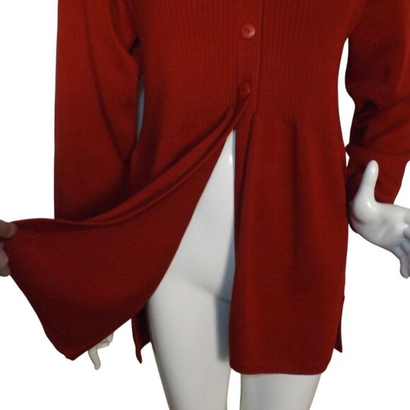 PERUVIAN CONNECTION Cardigan Sweater, M, Partial buttons, Long sleeve, Knit - Picture 4 of 14